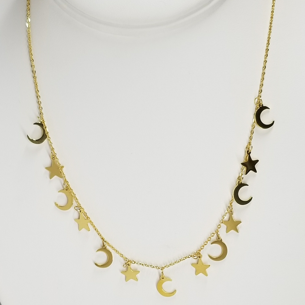 NEW 18K Gold Stainless Steel Choker Necklace - Picture 5 of 8